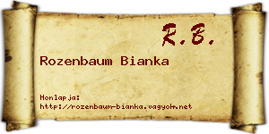 Rozenbaum Bianka névjegykártya